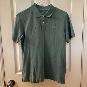 Vineyard Vines Green Polo Shirt 100% Cotton Boys Size Large 16-18